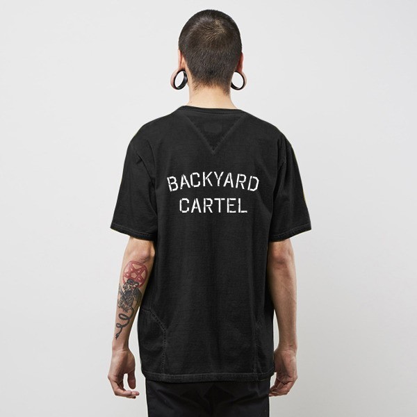 Triko Backyard Cartel Combat T-shirt Washed Black Praha