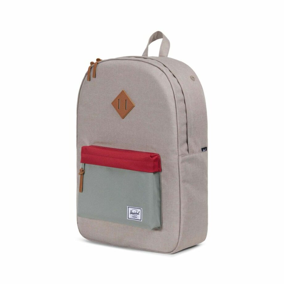 Batoh Herschel Supply Heritage Backpack Light Khaki Crosshatch/Shadow/Brick Red/Tan new