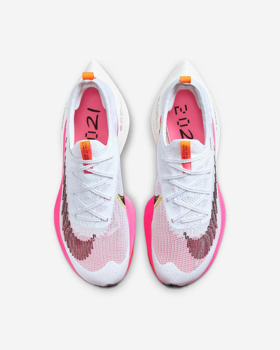 Nike W Air Zoom Alphafly NEXT% Flyknit White Pink 'Rawdacious' In Stock